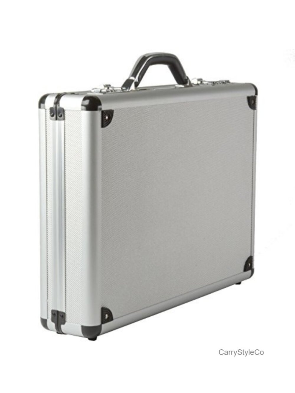 Executive Aluminum Briefcase Padded Laptop Case Hard Shell Attache with Combo
